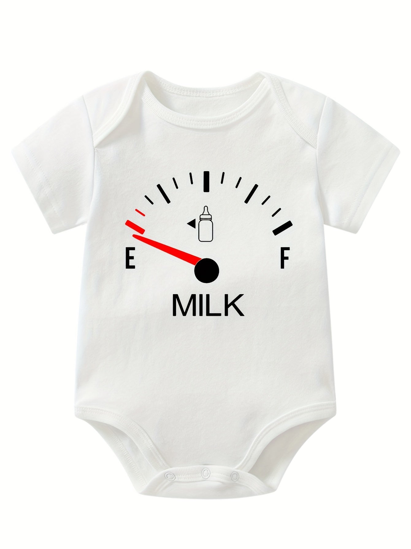 Baby Boys Cute Milk Countdown Print Pure Cotton Romper