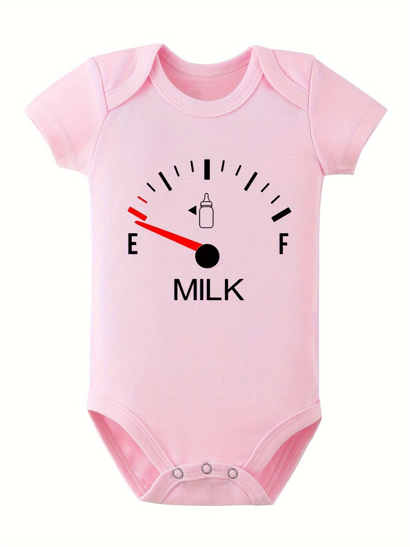 Baby Boys Cute Milk Countdown Print Pure Cotton Romper