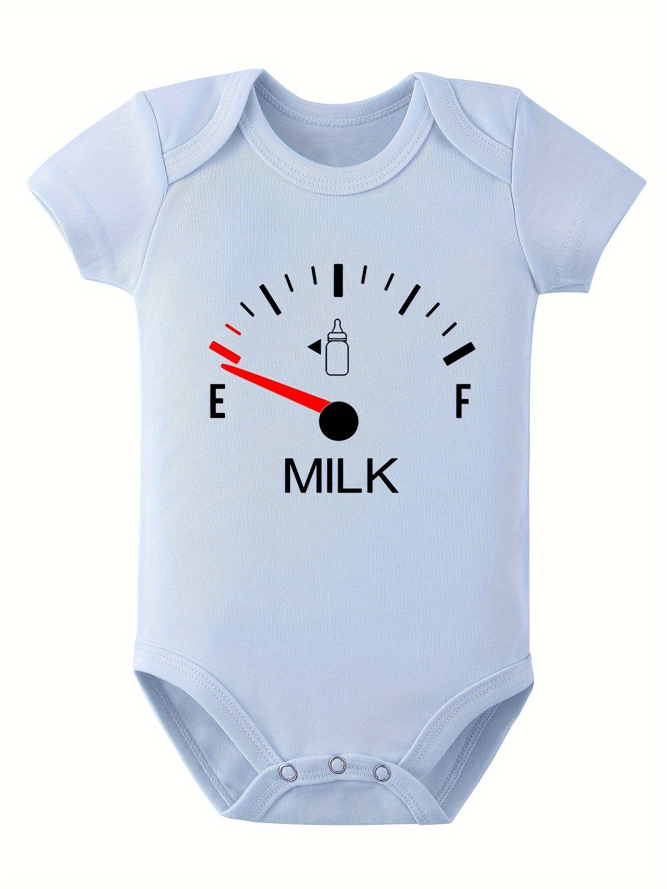 Baby Boys Cute Milk Countdown Print Pure Cotton Romper