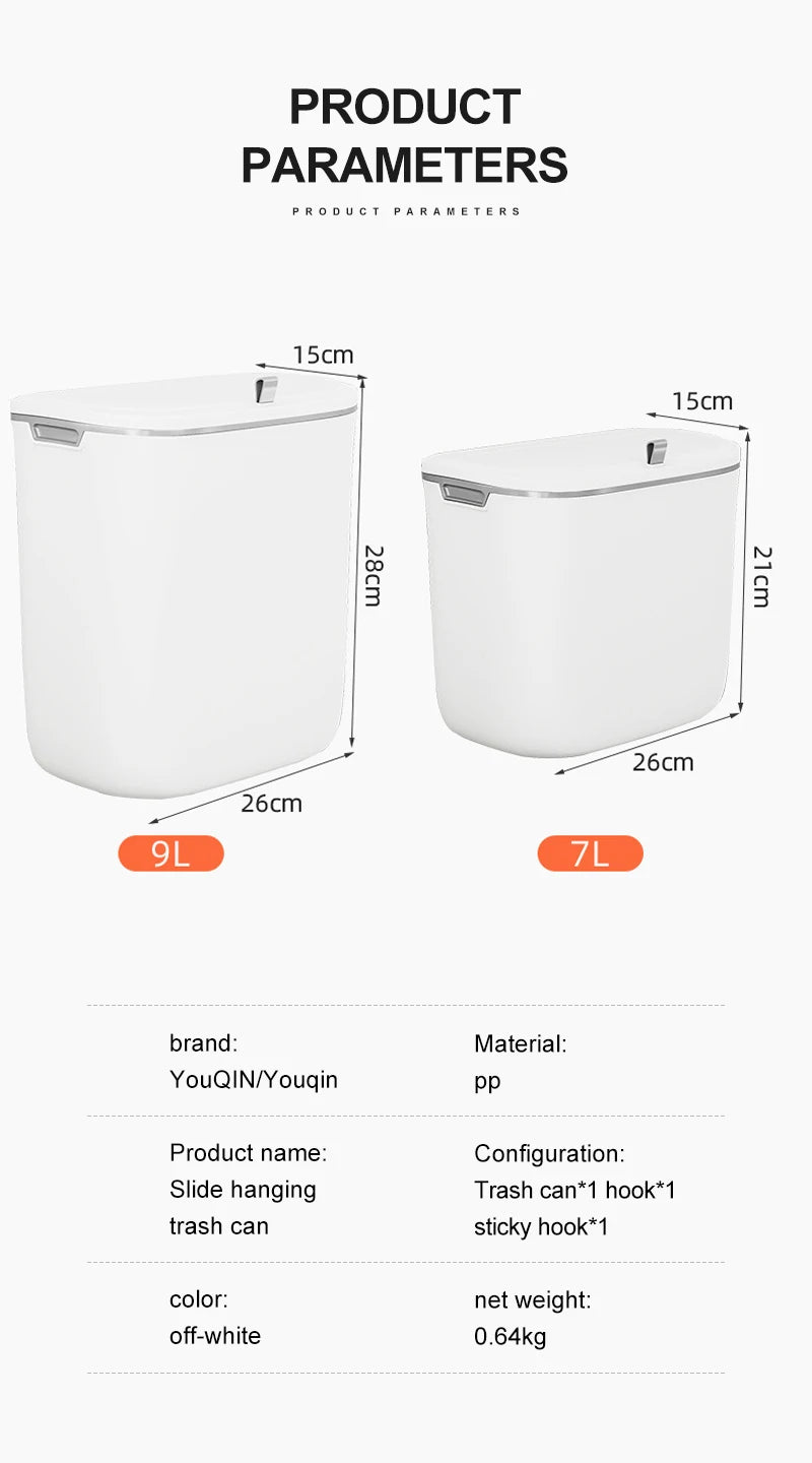 Bathroom Trash Can Wall Mounted