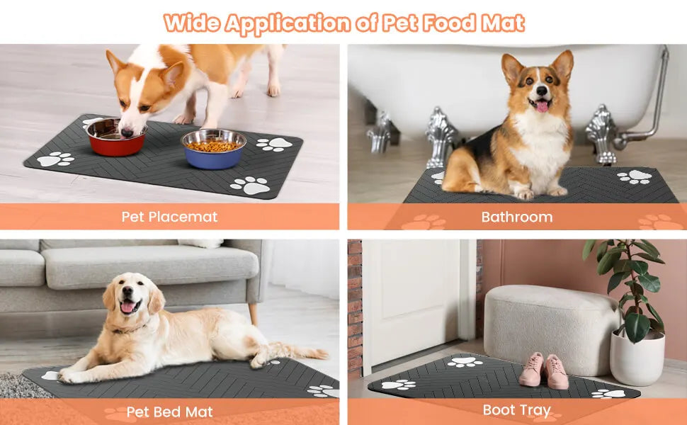 Pet Placemat for Food and Water Bowl