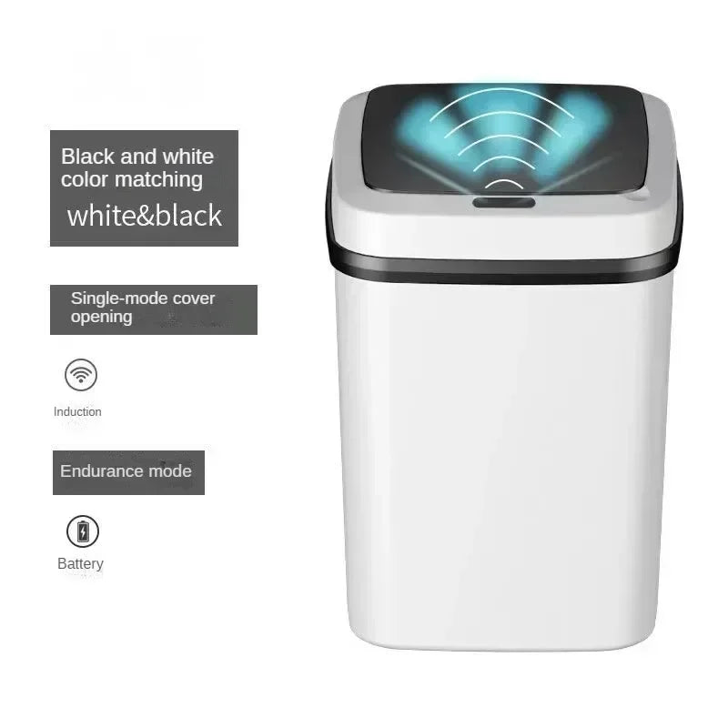 13L Household Kitchen Touchless Open Lid Trash Can