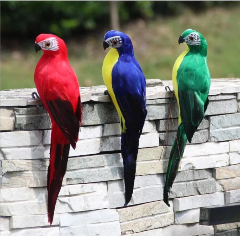 25/35cm Handmade Parrot Garden Props