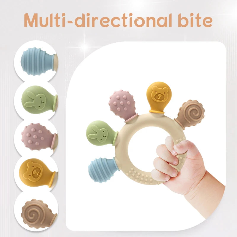 BPA Free Baby Silicone Teethers Sensory Toy