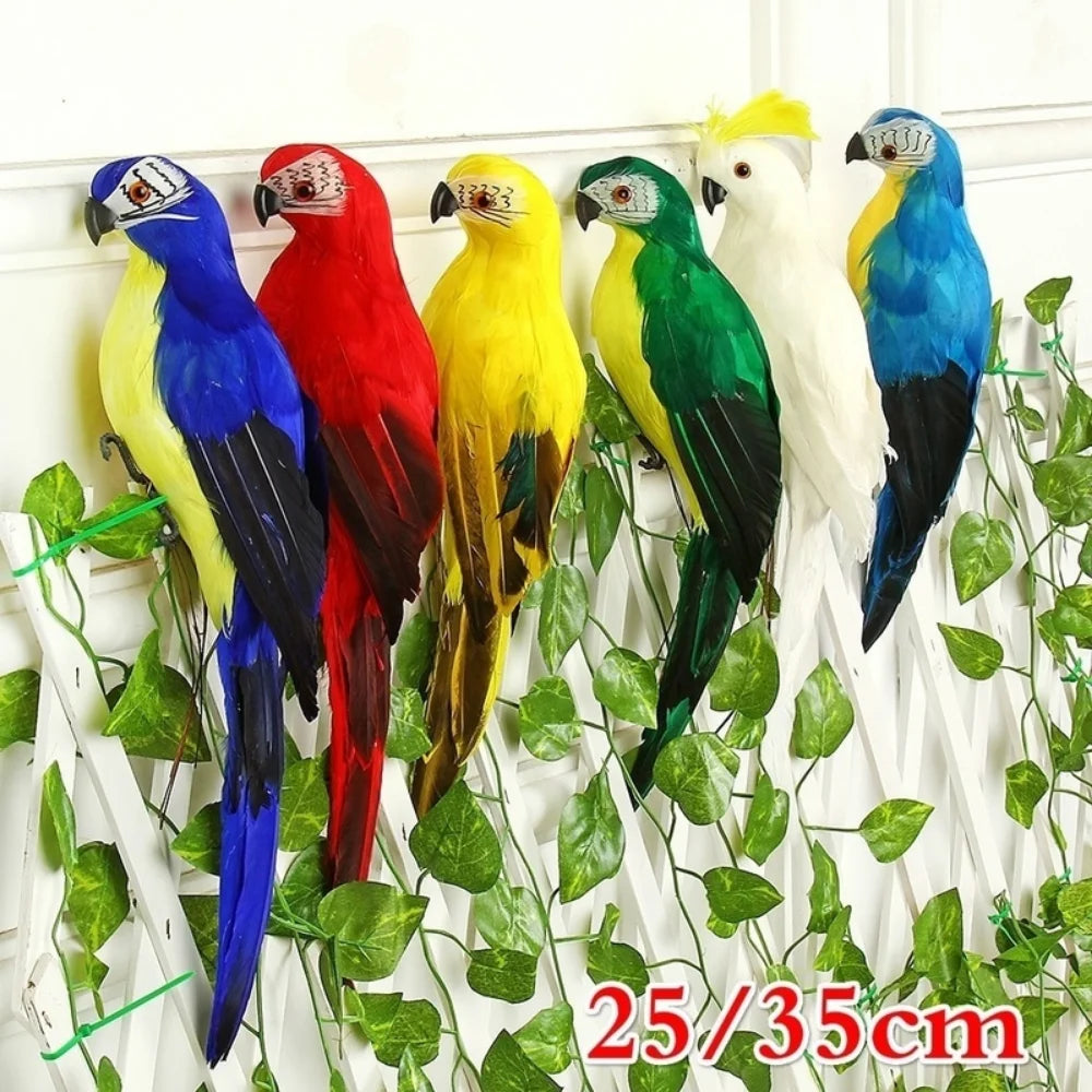 25/35cm Handmade Parrot Garden Props