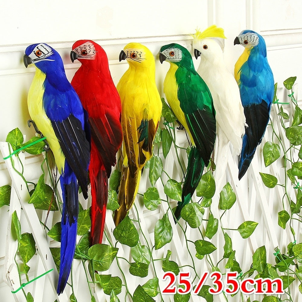 25/35cm Handmade Parrot Garden Props