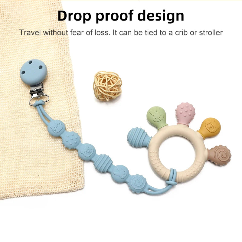 BPA Free Baby Silicone Teethers Sensory Toy