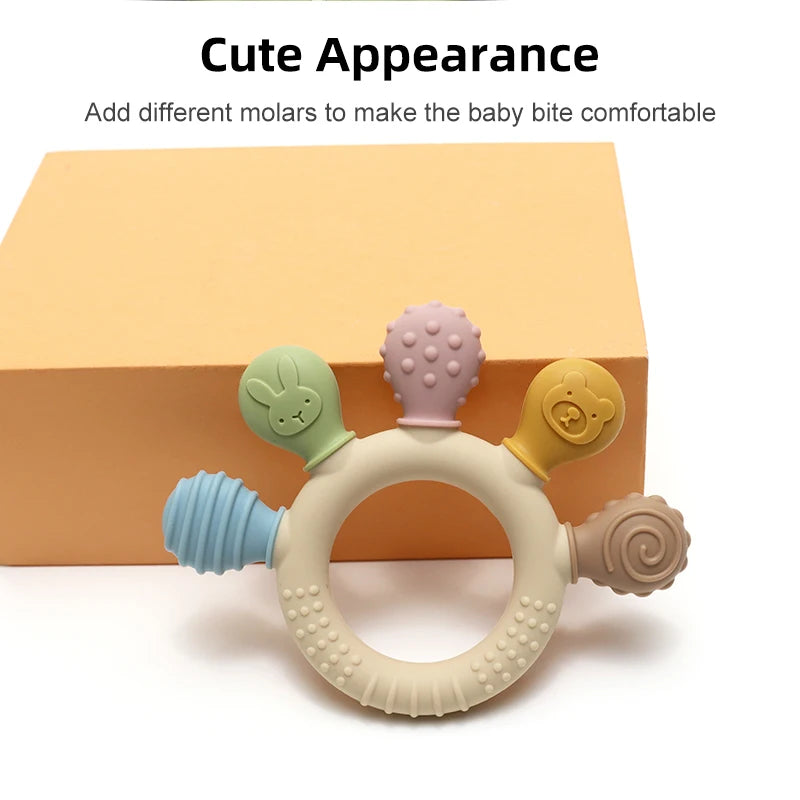 BPA Free Baby Silicone Teethers Sensory Toy