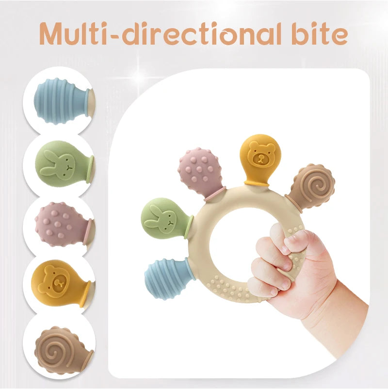 BPA Free Baby Silicone Teethers Sensory Toy
