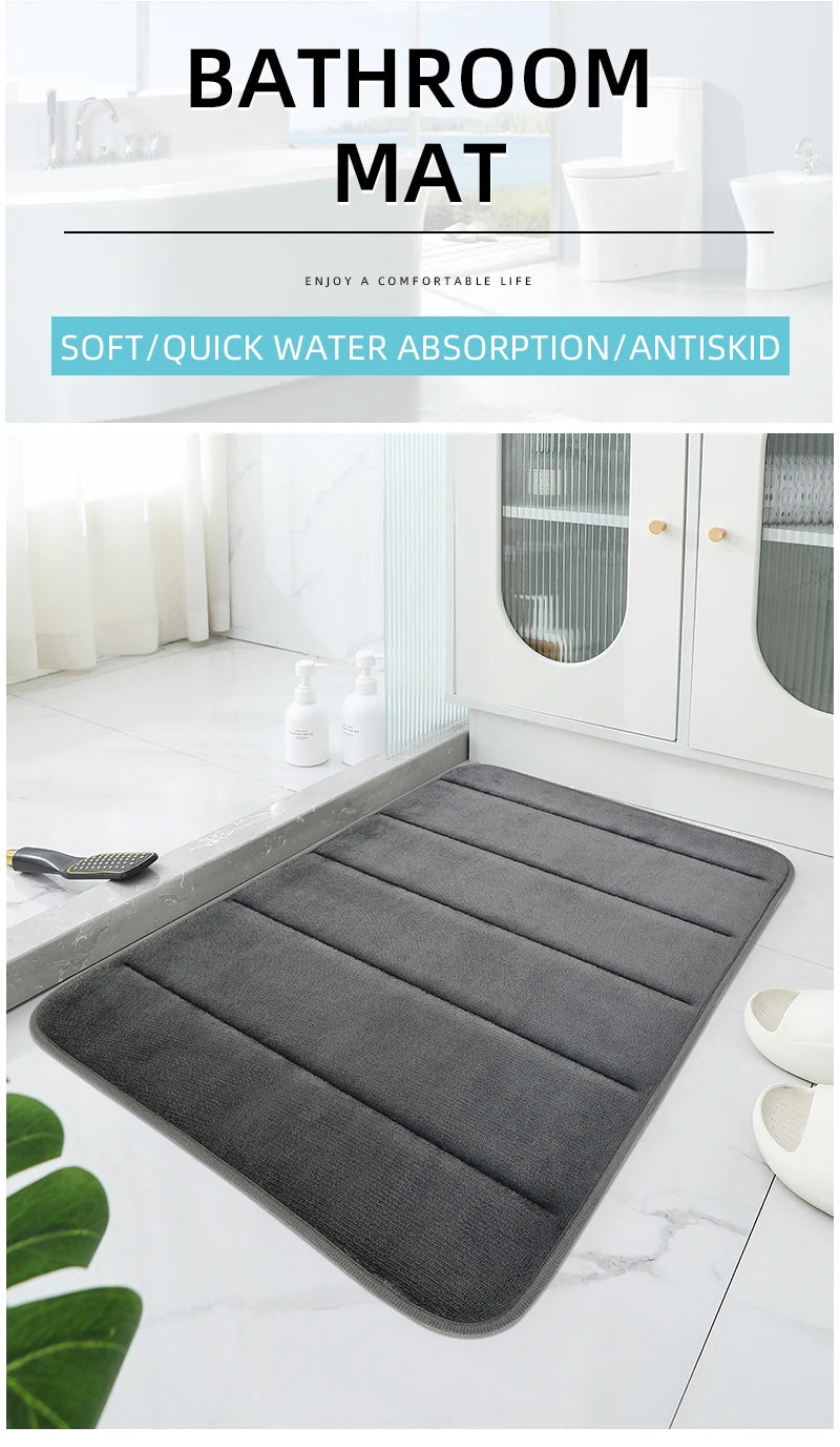 Bathroom Coral Velvet Anti-skid Mat