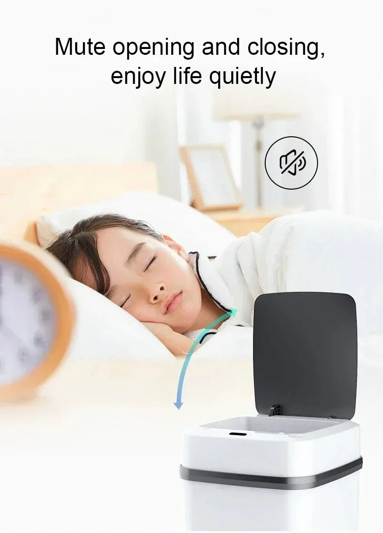 13L Household Kitchen Touchless Open Lid Trash Can