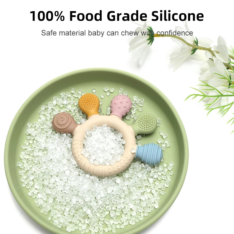 BPA Free Baby Silicone Teethers Sensory Toy