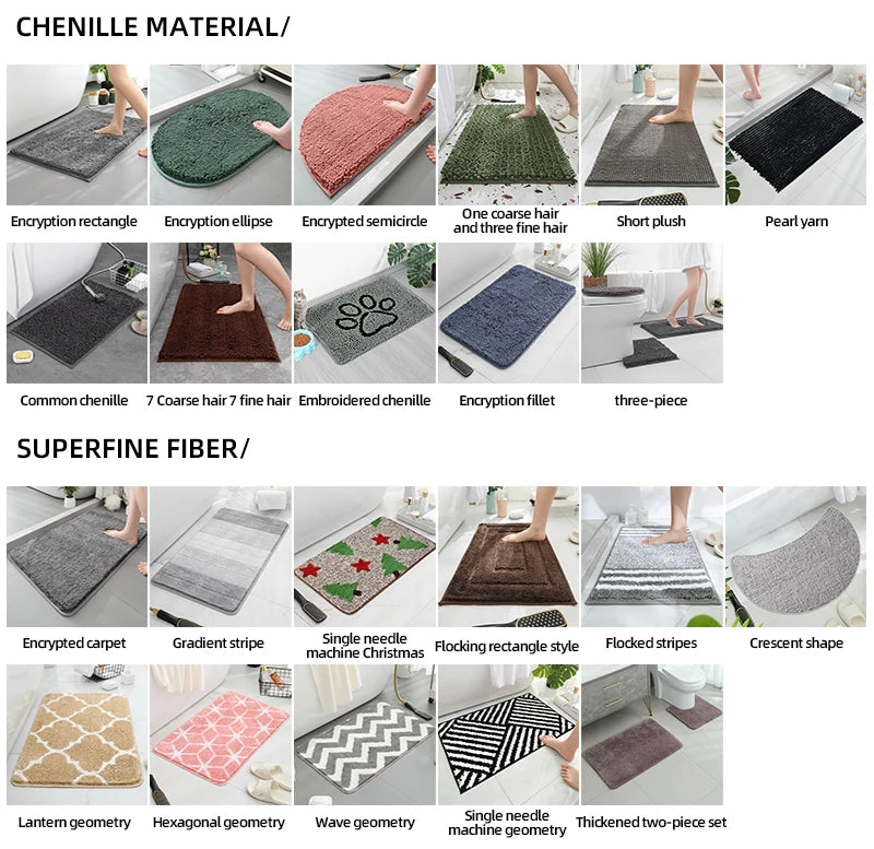 Bathroom Coral Velvet Anti-skid Mat