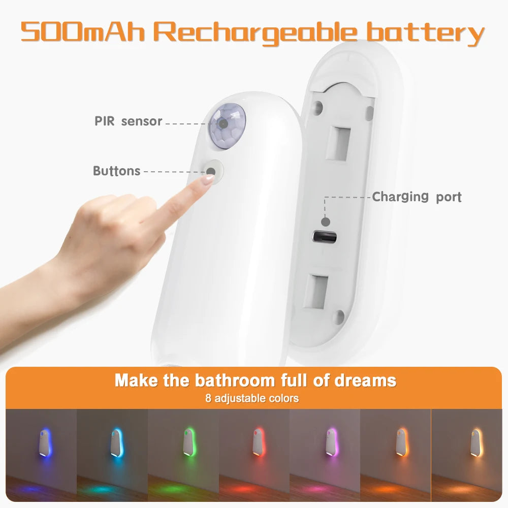 Toilet Night Light Motion Sensor