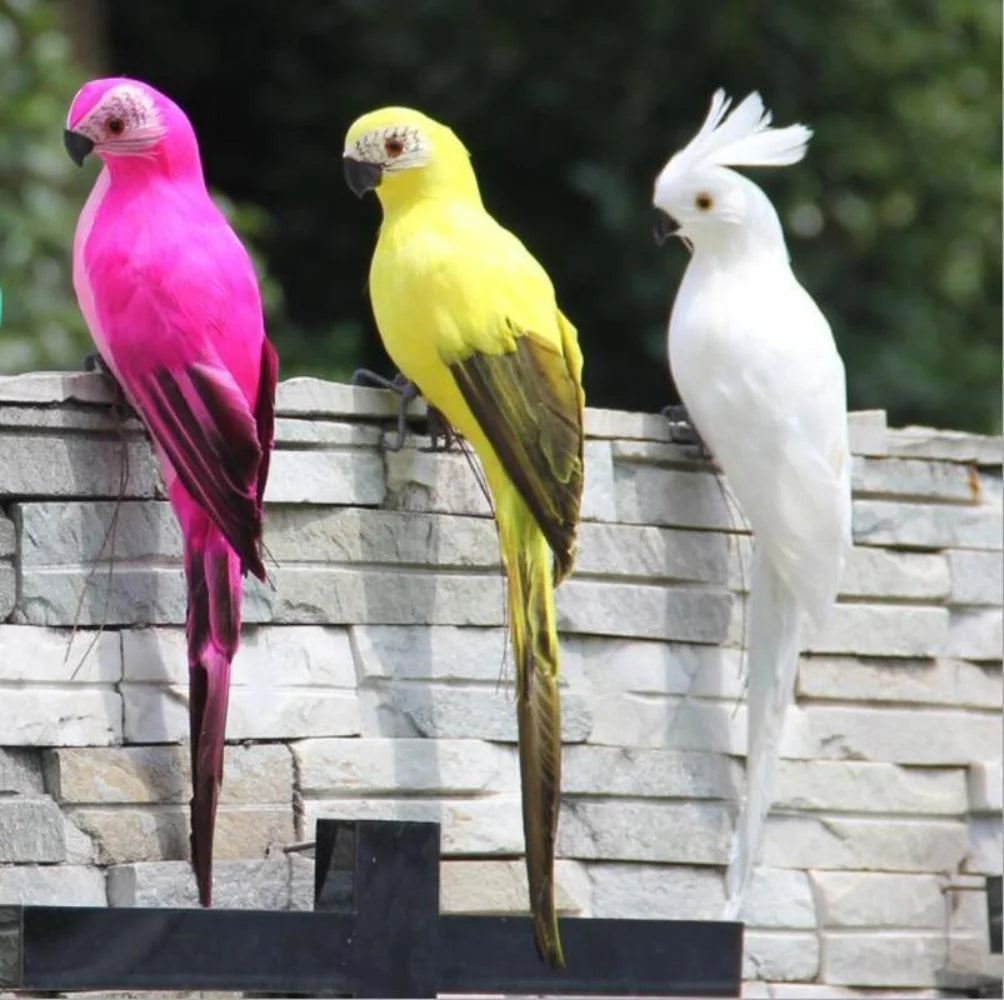 25/35cm Handmade Parrot Garden Props