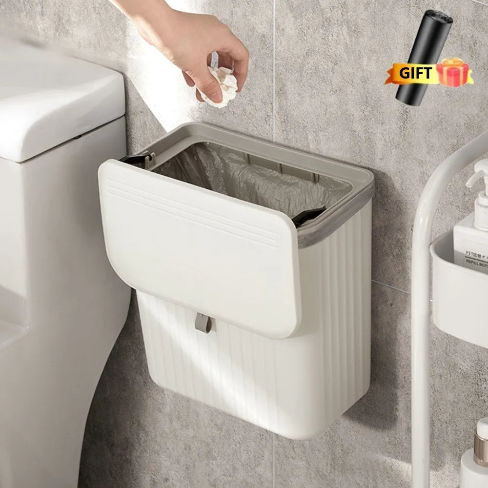 Bathroom Trash Can Wall Mounted