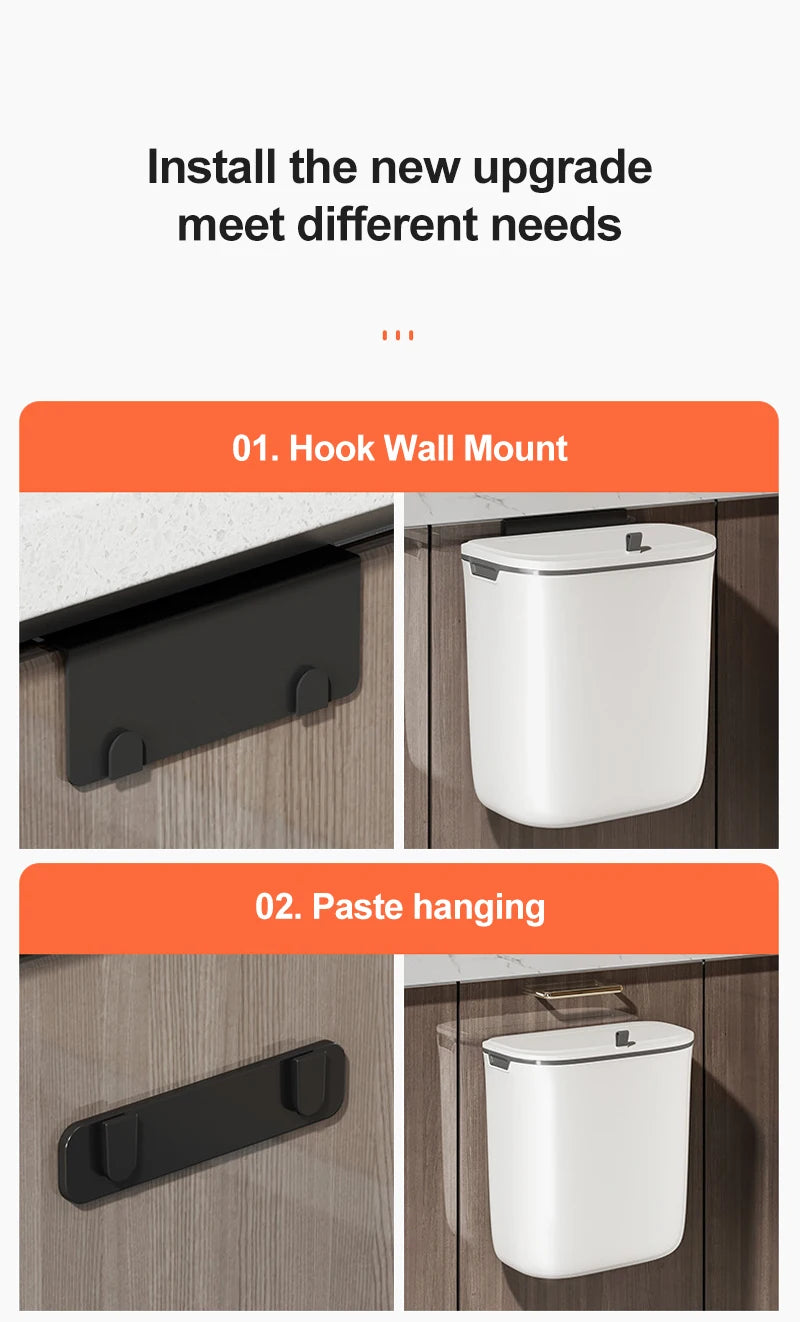 Bathroom Trash Can Wall Mounted
