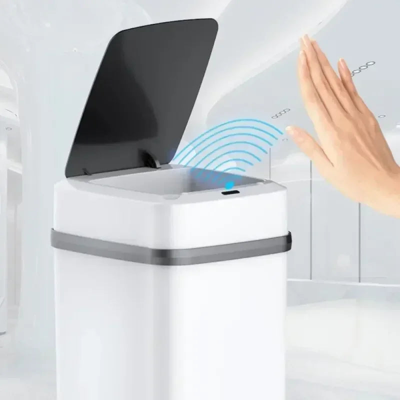 13L Household Kitchen Touchless Open Lid Trash Can