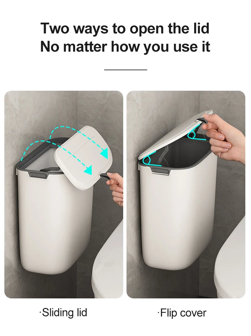 Bathroom Trash Can Wall Mounted