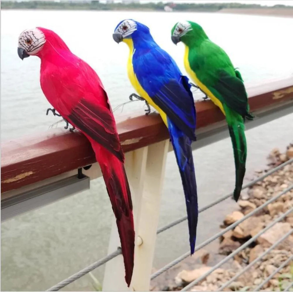 25/35cm Handmade Parrot Garden Props
