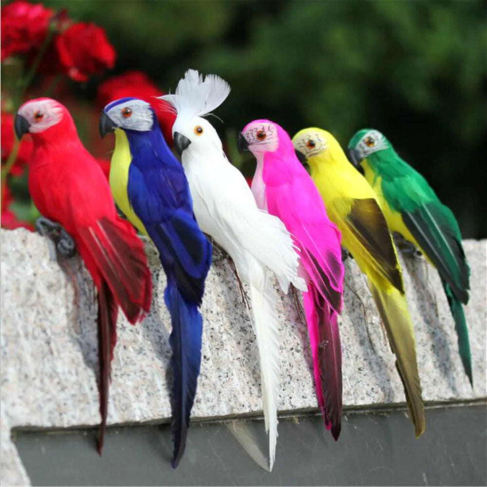 25/35cm Handmade Parrot Garden Props