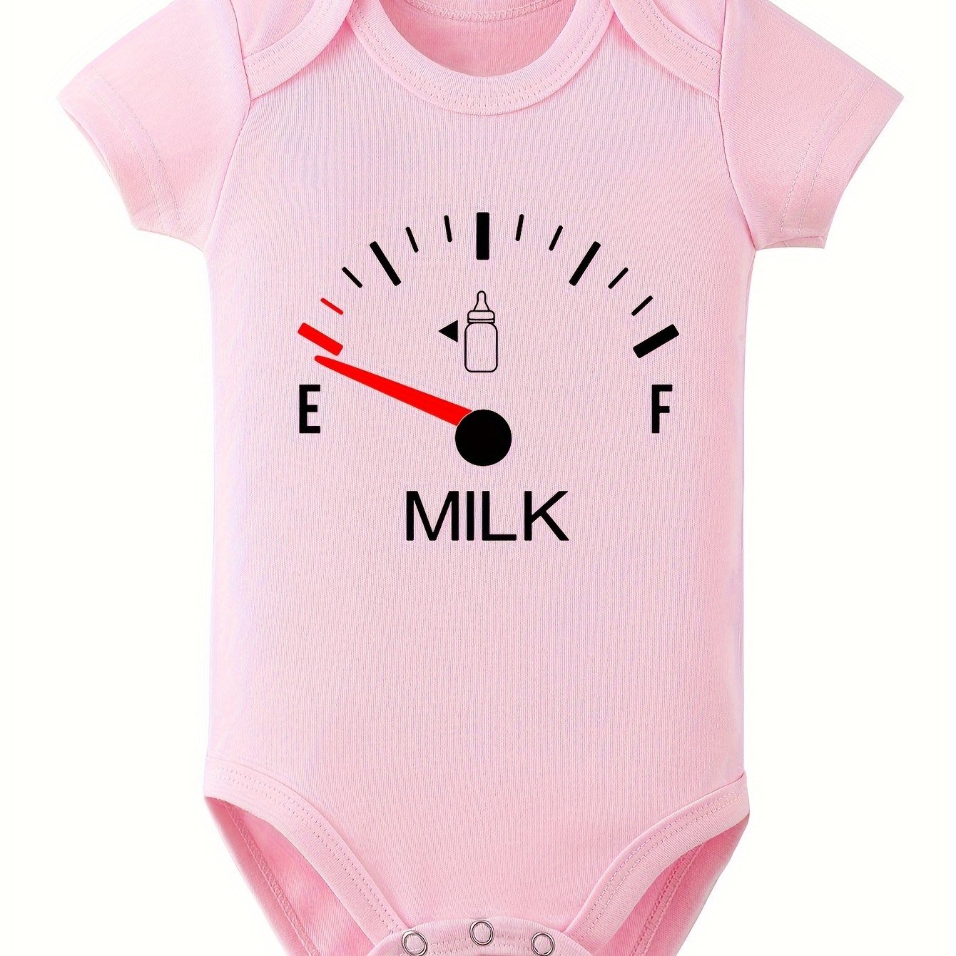 Baby Boys Cute Milk Countdown Print Pure Cotton Romper