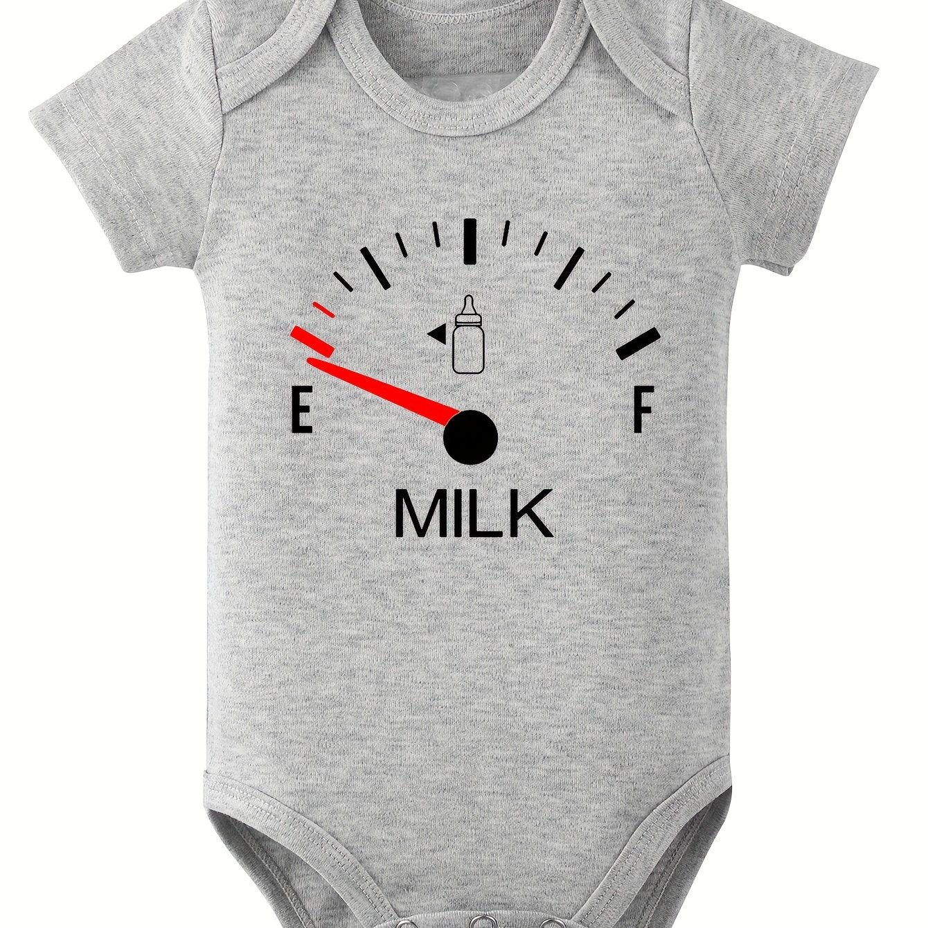 Baby Boys Cute Milk Countdown Print Pure Cotton Romper