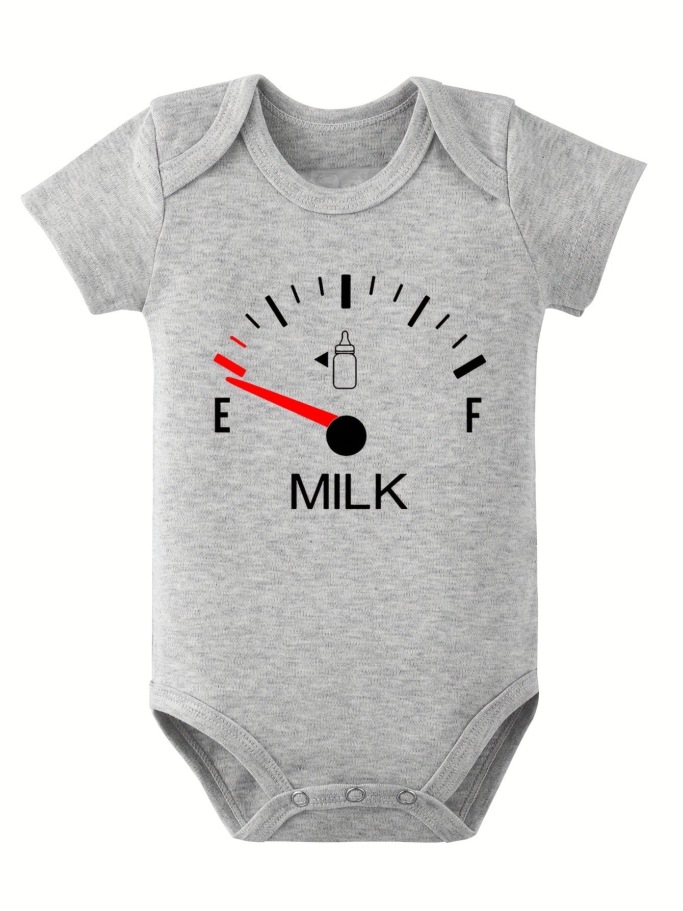 Baby Boys Cute Milk Countdown Print Pure Cotton Romper