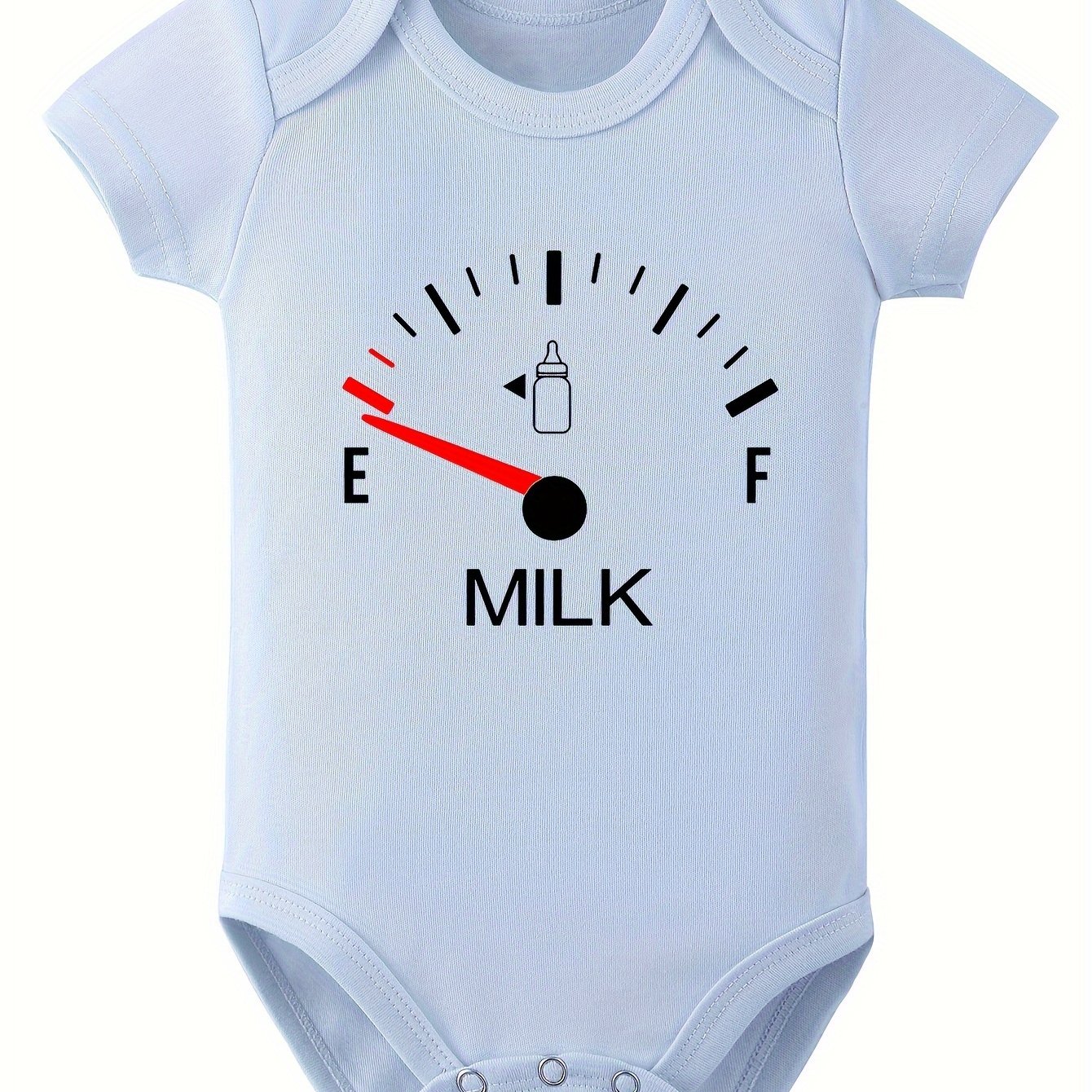 Baby Boys Cute Milk Countdown Print Pure Cotton Romper