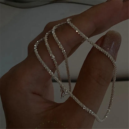 Silver Color Sparkling Necklace