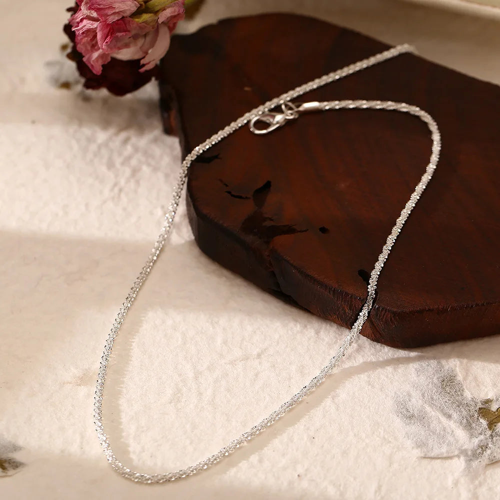 Silver Color Sparkling Necklace