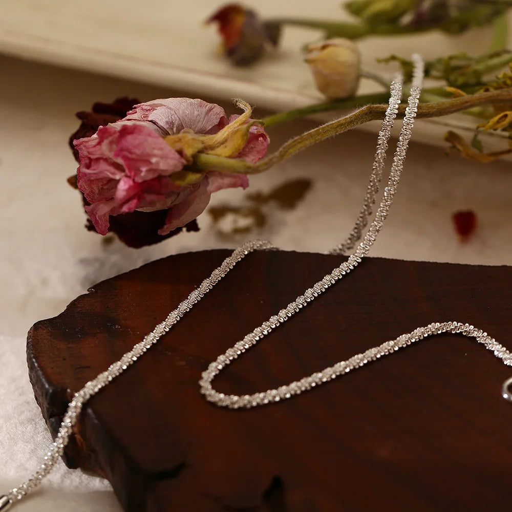 Silver Color Sparkling Necklace