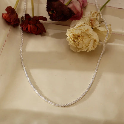 Silver Color Sparkling Necklace