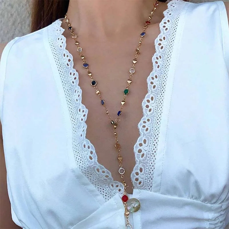 Luxury Colourful Crystal Zircon Necklace