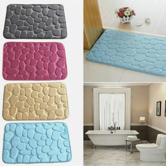 Cobblestone Embossed Bathroom Carpet