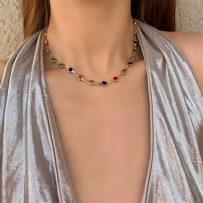 Luxury Colourful Crystal Zircon Necklace