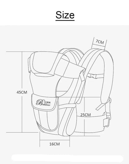 4-in-1 Ergonomic Baby Backpack Carrier