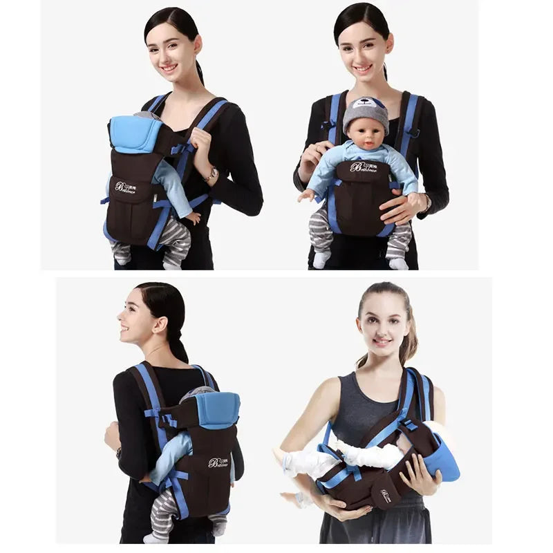4-in-1 Ergonomic Baby Backpack Carrier