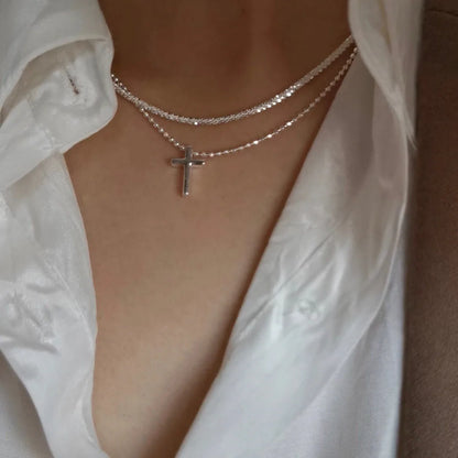 Silver Color Sparkling Necklace