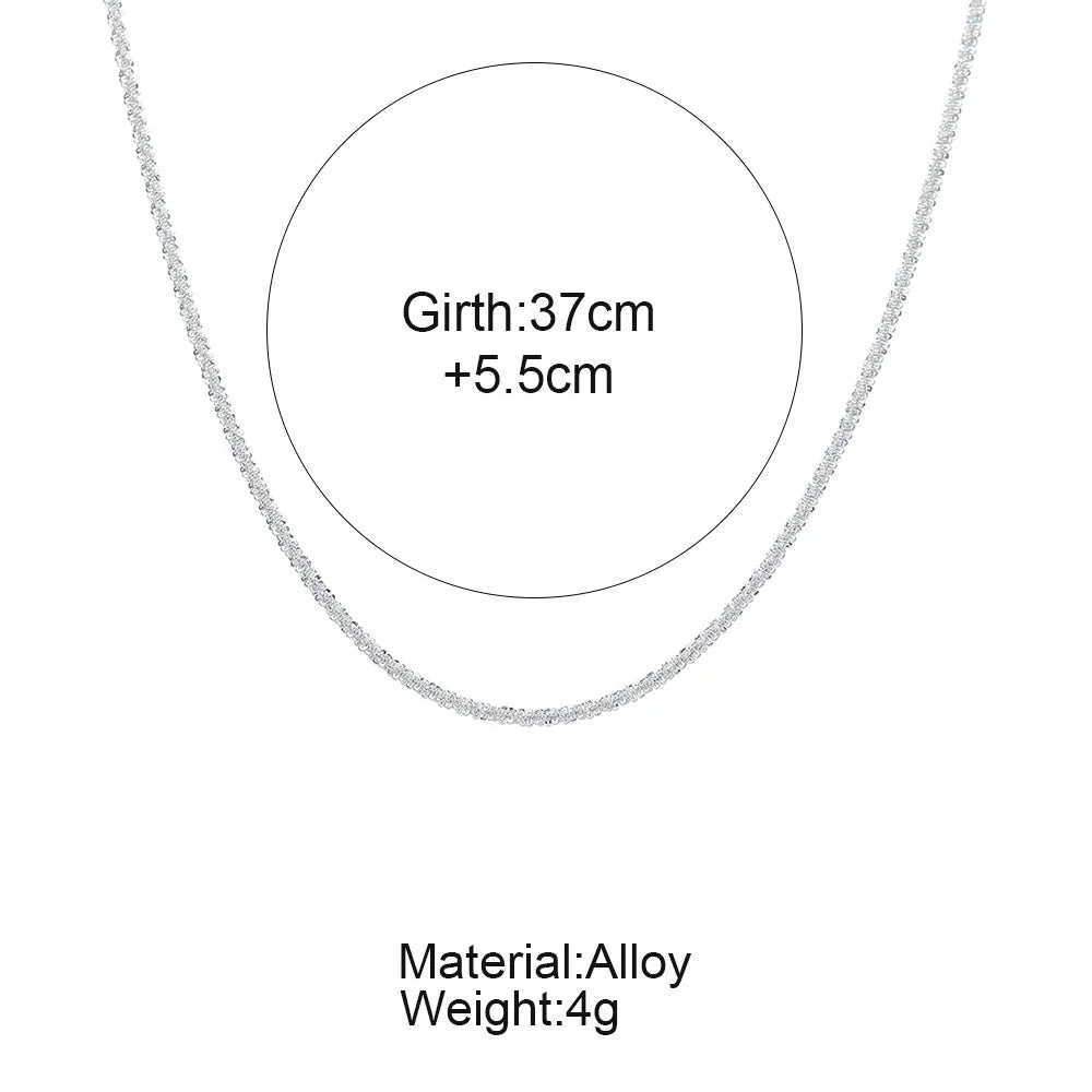 Silver Color Sparkling Necklace