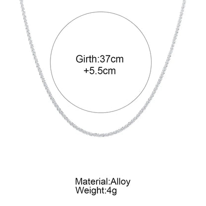 Silver Color Sparkling Necklace