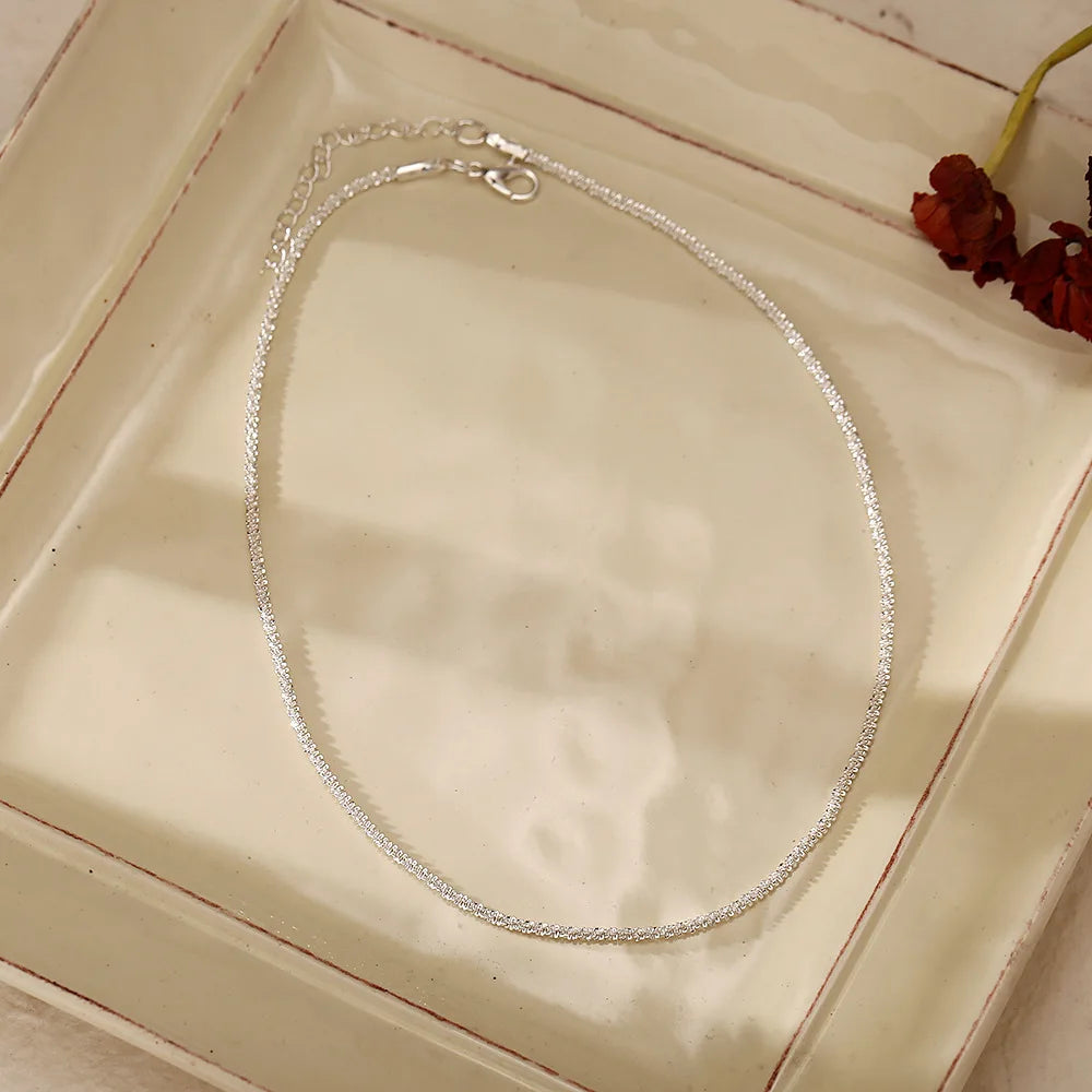 Silver Color Sparkling Necklace
